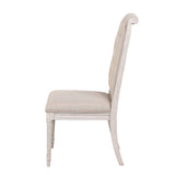 Beige and Antique Champagne Tufted Back Side Chairs B062P186527