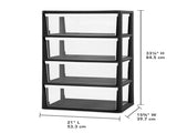 Wide 4 Drawer Tower, Plastic Storage Organizer with Removable Clear Bins, Easy to Assemble - No 56405665
