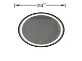 24inch Bathroom Led Classy Vanity Mirror with focused backplane,Black aluminum alloy frame,High W1992P210838