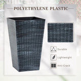3 PCS Indoor Planters with Drainage Hole Gray 36403940