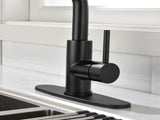 Single-Handle Pull-Out Sprayer Kitchen Faucet in Stainless Matte Black 23616223