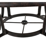 ZNTS Outdoor Cast Aluminum Circular Dining Table, Bronze 59159.00