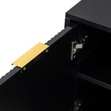 Modern warm Black TV cabinet for 80 inch TV Stands, for Living Room Bedroom W331P195807