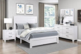 ZNTS Modern White Finish 1pc Dresser of 6x Drawers Black Hardware Wooden Bedroom Furniture B011P146408