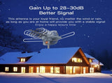 28-36dB 360&deg UV Dual-band Outdoor Antenna with Stand Black 67305137
