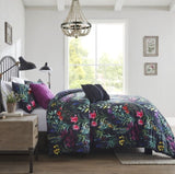 5 Piece Comforter Set Black King/Cal King B035128907
