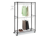 Closet Organizer Garment Rack Clothes Hanger Home Shelf Heavy Duty Furniture 06730043