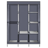 ZNTS 71" Portable Closet Wardrobe Clothes Rack Storage Organizer with Shelf Gray 67325725