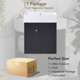 21.6 inch Modern Floating Bathroom Vanity with Ceramic Basin - Perfect for Small Bathrooms, N729P170390B