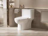 1.28/0.8 GPF Tornado Flush One-Piece Toilet with Comfort Chair Seat ADA Height 17",Powerful & Quiet W3192P412959