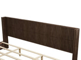 Solid Wood Platform Bed Frame with Headboard, No Box Spring Needed, Floor-standing bed, Easy 05799278