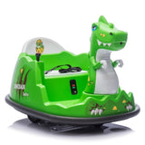 12V Kids Ride On Bumper Car W/Parents Control,Dinosaur Shape & Element Design,2WD,Spray With W1578P268994