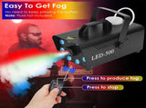500W Fog Machine 2000CFM Colorful Smoke Machine with 8Pcs LEDs 5 Lighting Effects 3-Level Brightness 27772181