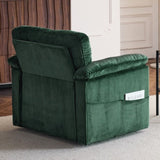 33 Inch Oversized Swivel Corduroy Lounge Chair - Plush Cushioned Armchair for Living Room, Bedroom, W1829P265011