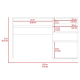 Dublin Three Drawer Computer Desk, One Shelf -Light Gray B20091906