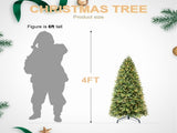 Artificial 4ft Green Christmas Tree with 527 PE/PVC Mixed Branch Tips, 150L warm white led, memory 99022636