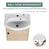 Small Size 18 Inch Bathroom Vanity With Ceramic Sink,Wall Mounting Design-G-BVB02318PLO W99959248