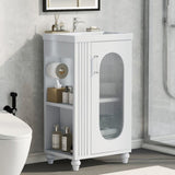 ZNTS 20" Bathroom Vanity with Sink, Bathroom Vanity Cabinet with Two-tier Shelf, Adjustable Shelf, Solid 51947351