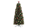 7.5ft Pencil Shape Automatic Tree Structure PVC Material 1090 Round Heads 350 Lights Warm Color With 58420987