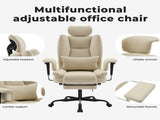 Office Chair 200 kg PU Leather Computer Chair with Lumbar Support and High Backrest, W2367P290466