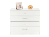 MDF Wood Simple 4-Drawer Dresser White 62425623