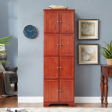 72.4" Tall Storage Cabinet Tall Storage Cabinet with 8 Doors and 4 Shelves ,Bookshelf Living Room, W2275P269079
