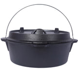 Pre-Seasoned Cast Iron Dutch Oven With Skillet Lid, Outdoor Camping Deep Pot for Camping Fireplace W465P236474