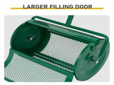 Compost Spreader with Adjustable Handle, 24" Wide, Lawn and Garden Peat Moss Roller with Side 52976779