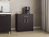 Pantry Organizer Cabinet 33" H, One Drawer, Two Interior Shelves, Two Doors B097P296809