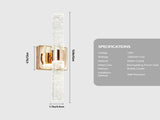 Contemporary Crystal Wall Light, Gold Plating Finish with Bubble Crystal, 2-Light Sconce for W1340P225797