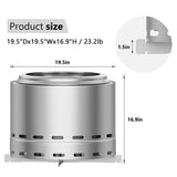 19.5" Smokeless Fire Pit, Portable Outdoor Firepit, Wood places, Low Smoke Bonfire for T3210P283244