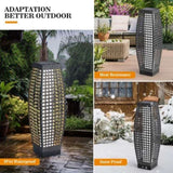 ZNTS Solar Powered Outdoor Floor Lamp,Outdoor Solar Lanterns,Waterproof Weather Resistant Patio Light for 35355282