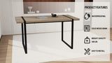 59 " dining table modern industrial rectangular MDF light , 4-6 people, 1.5" thick engineering W2189P182124