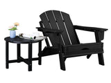 46*46*46cm Single Layer Round HDPE Side Table Black 26668210