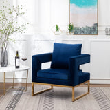 Lenola Contemporary Upholstered Accent Arm Chair, Blue T2574P164509