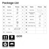 60*79"Fixed & Sliding Shower Door, Square Tube Hardware, Clear Glass Shower Door, 3/8 SGCC T3177P320616