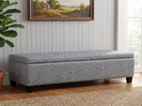 Indoor Jacquard Storage Ottoman Bench - Upholstered Entryway Bench with Hidden Storage, 300lbs N779P396200H