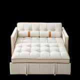 ZNTS Modern 55.5" Pull Out Sleep Sofa Bed 2 Seater Loveseats Sofa Couch with side pockets, Adjsutable W119368699