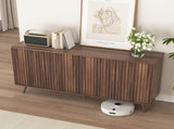 Sideboard Buffet Cabinet with Storage, Long Sideboard Storage Cabinet with 4 Doors, Wood Credenza W409P327406