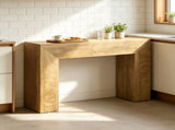43.3" Entryway Console Table, Small Fluted Sofa Table Behind Couch 61958366