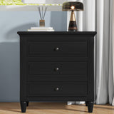 U_STYLE 3-Drawer Nightstand Storage Wood Cabinet WF319366AAB
