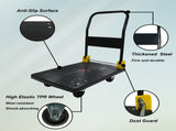 Foldable Platform Push Hand Truck Cart, 880 lbs. Weight Capacity, 2 Swivel Brake Wheels W2916P210403