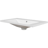 ZNTS 30" Single Bathroom Vanity Top with White Basin, 3-Faucet Holes, Ceramic, White N725P171538K