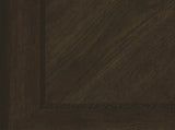 Traditional Classic Brown Dinng Chair Set of 2 Beige Fabric Upholstered Nailhead Trim Wooden Dining B011P188432