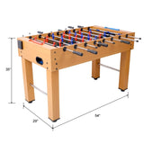 ZNTS 54-Inch Hurricane Foosball Table for Family Game Rooms with Light Cherry Finish, Analog Scoring and 78842549