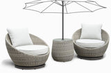 ZNTS Cozy Outdoor Set - Swivel Woven Chairs, Side Table - All-Weather Resin Wicker, Powder-Coated B081110063