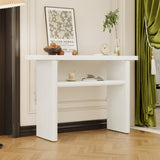 ZNTS TREXM Elegant Minimalist Console Table with Rounded Edges and Sturdy Shelf Design for Entryway, N715P195554K