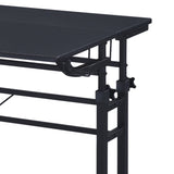 ZNTS Techni Mobili Rolling Writing Desk with Height Adjustable Desktop and Moveable Shelf, Black RTA-3800SU-BK