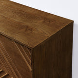 60.5'' Buffet Cabinet with Storage, Farmhouse Fluted Sideboard with Geometric Pattern & Adjustable W1801P288506