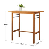 ZNTS Gloucester Contemporary Patio Wood Bar Table V1917